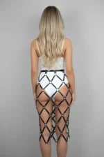 Harness Detaylı Bacak Bantlı Deri Etek SH410 - Image 5