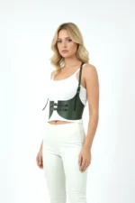 Khaki Color Thick Women's Belt, Leather Belt Harness - SH605