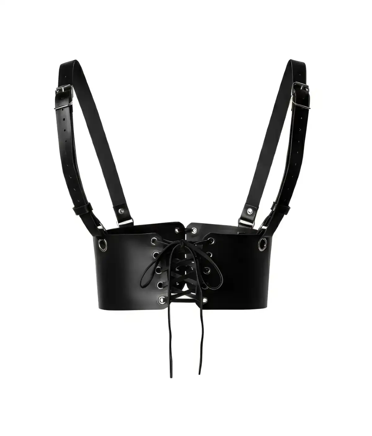 132676.webp Black Leather Women's Dress Belt, Shoulder Strap Dress Belt - SH1429 - Image 1