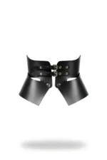 Black Leather Wide Women's Belt, Corset Leather Belt - SH611 - Image 2