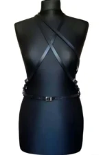 Siyah Deri Çapraz Askılı Göğüs Harness Vücut Aksesuarı SH919 - Image 2