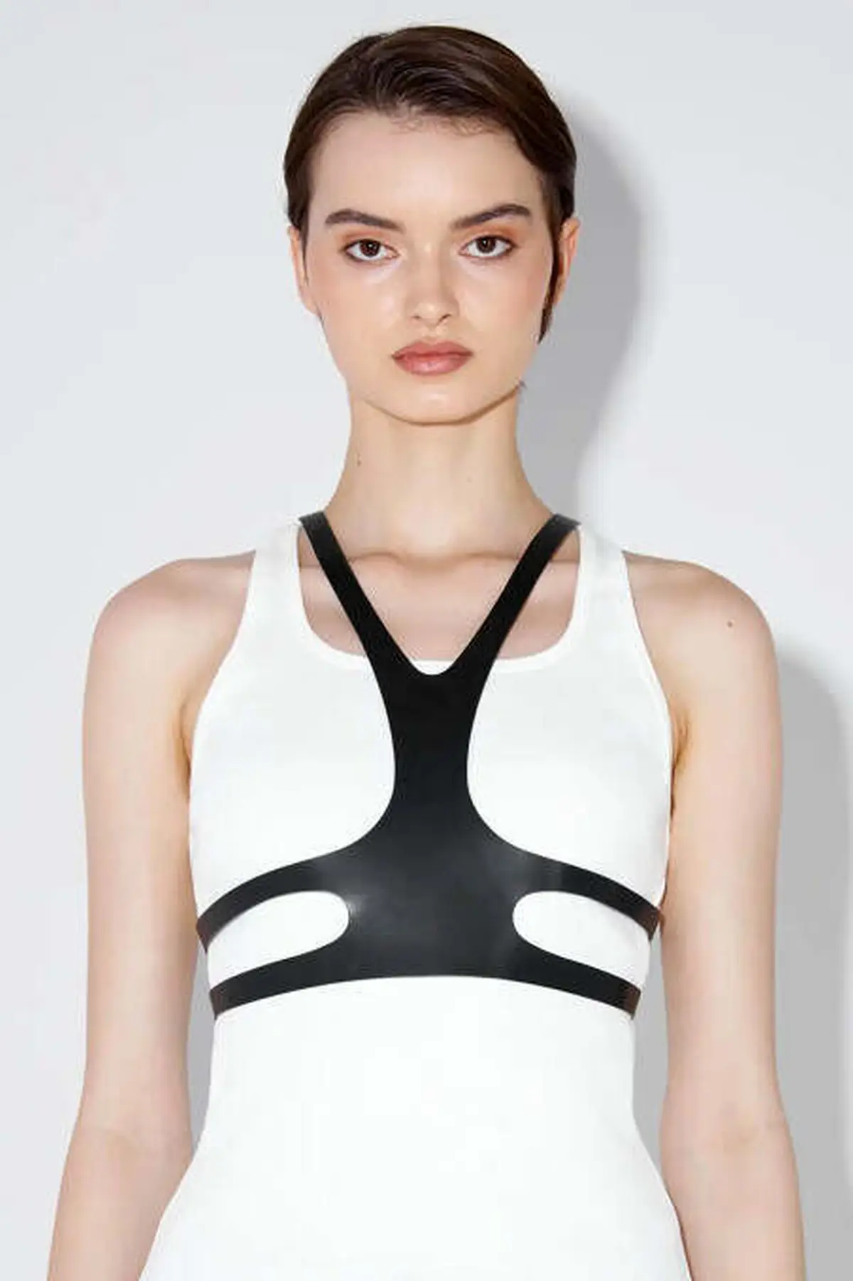 132941.webp Sexy Leather Chest Harness - SH1374 - Image 1