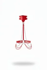 Red Women's Belt with Metal Ring Detail Body Accessory - SH8