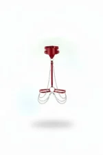 Red Women's Belt with Metal Ring Detail Body Accessory - SH8 - Image 2