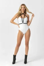 Black Women's Belt Faux Leather Cross Strap Body Accessory - SH15 - Image 4