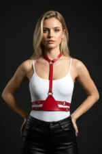 Red Women's Leather Belt Body Accessory - SH17 - Image 2