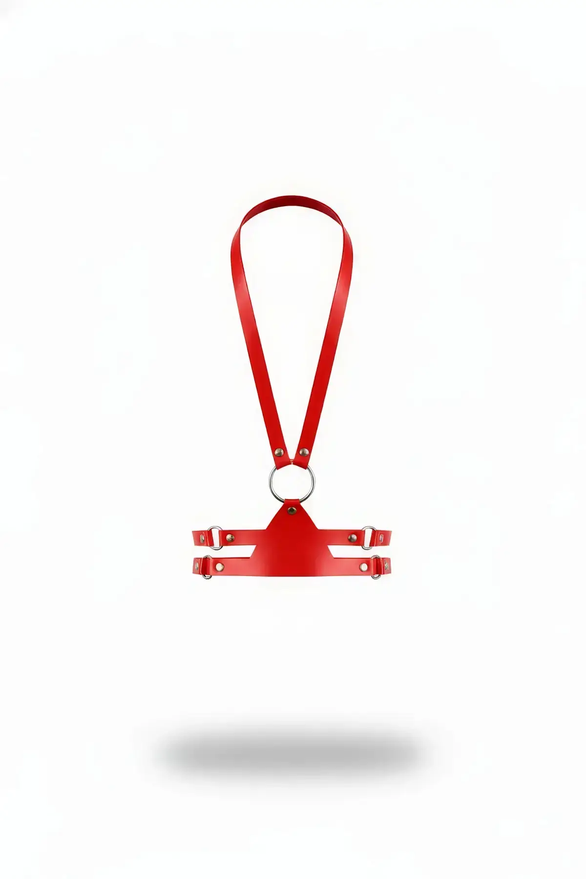 Red Women's Belt with O-Ring Detail Body Accessory - SH20