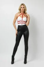 Red Women's Belt with Leather Ring Detail Body Accessory - SH30 - Image 3