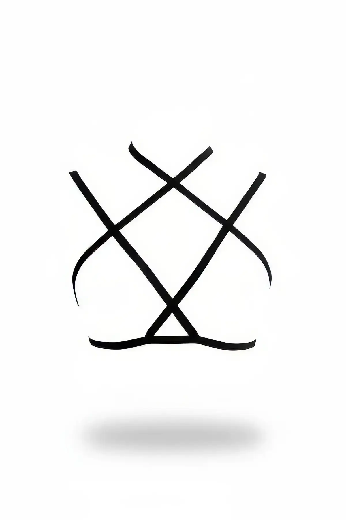 Black Chest Harness Cross Geometric Body Accessory - SH69