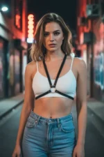 Black Women's Belt with O-Ring Detail Body Accessory - SH131 - Image 3