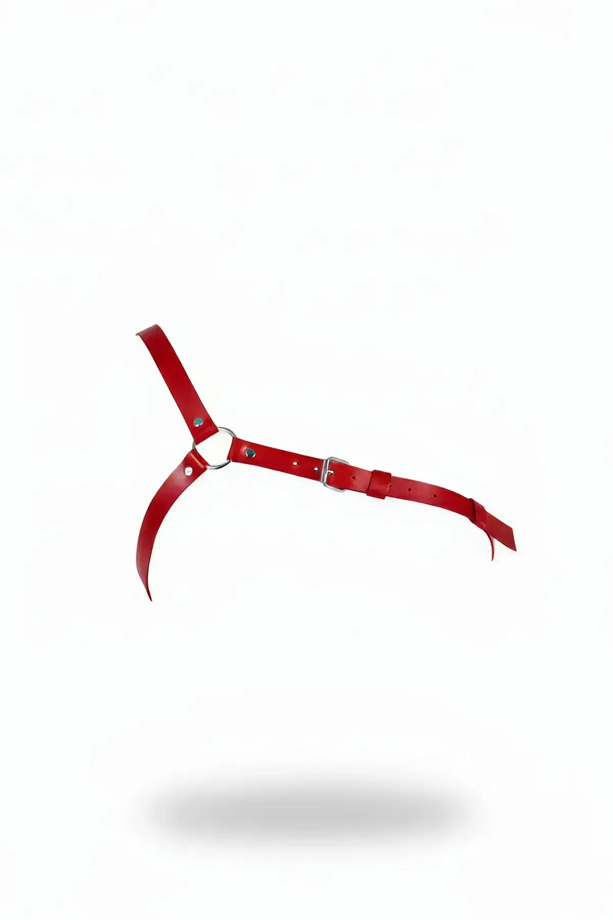 Red Women's Belt with Metal Ring Detail Body Accessory - SH132