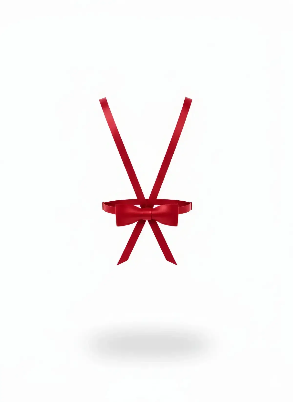 Red Women's Belt with Satin Bow, Slim Waist Accessory - SH177