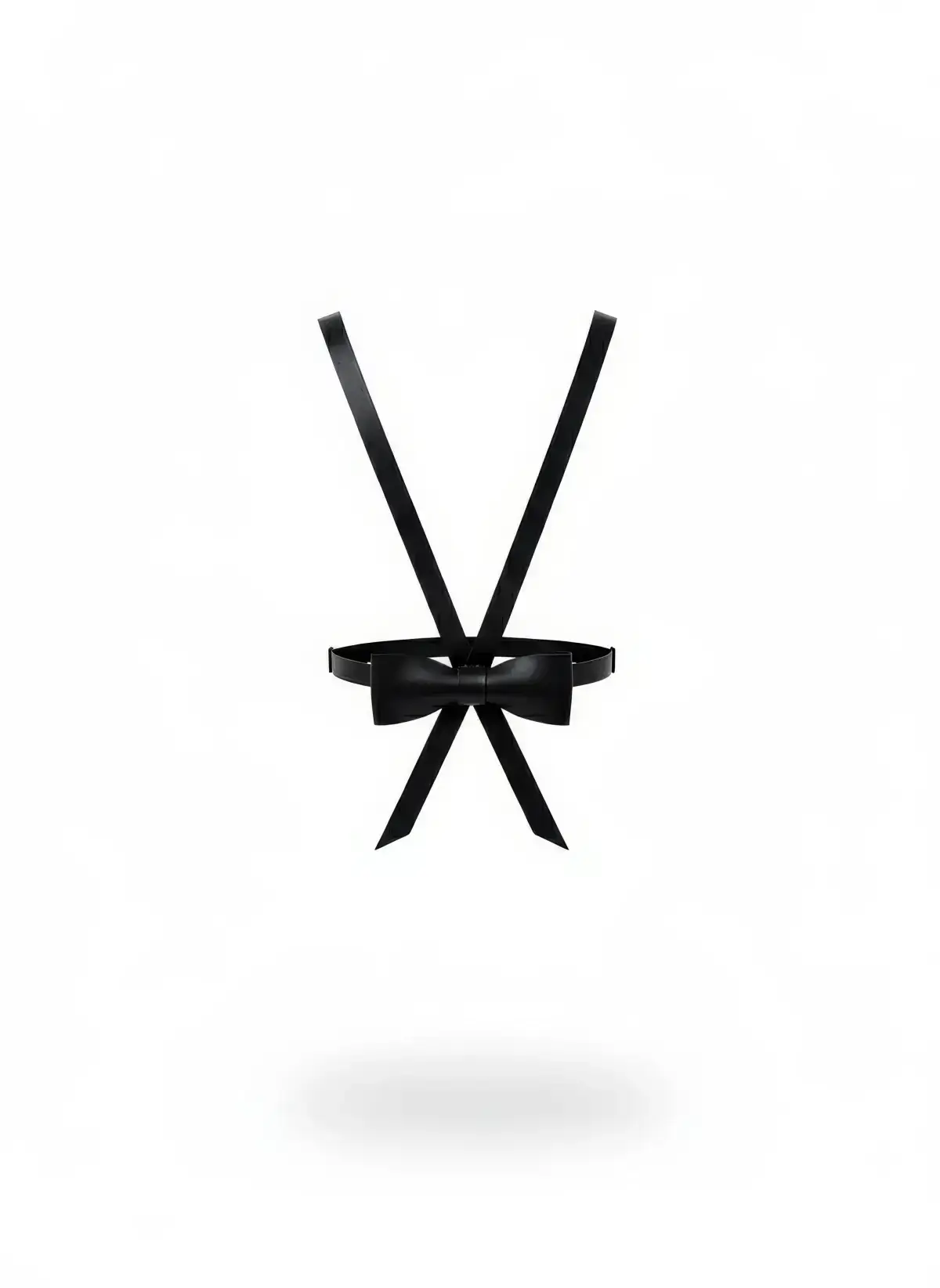 Black Women's Belt with Bow Tie Detail, Slim Waist Accessory - SH177