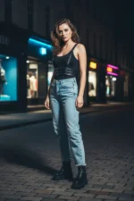 Black Women's Belt with Multiple Buckles Body Accessory - SH178 - Image 3