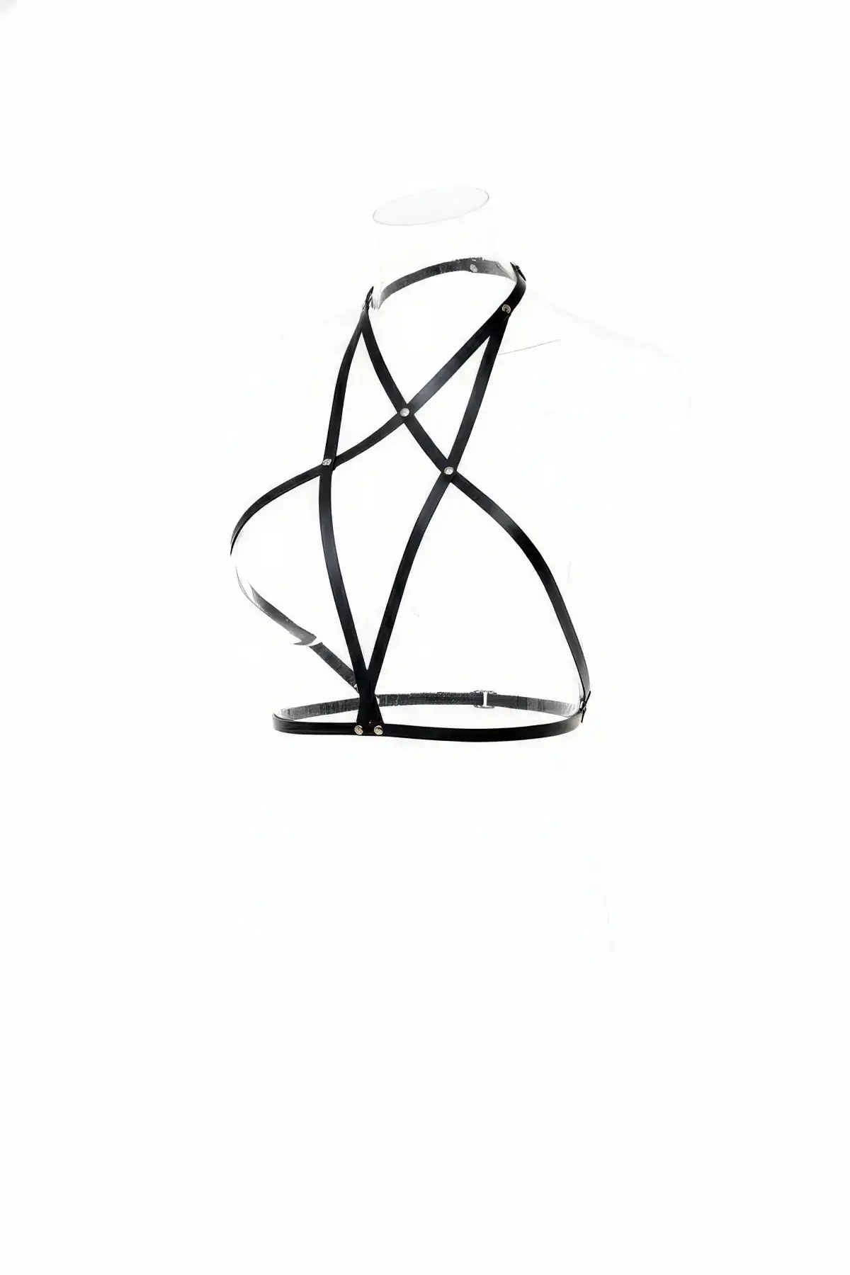 Black Women's Belt Cross Strap Body Accessory - SH180