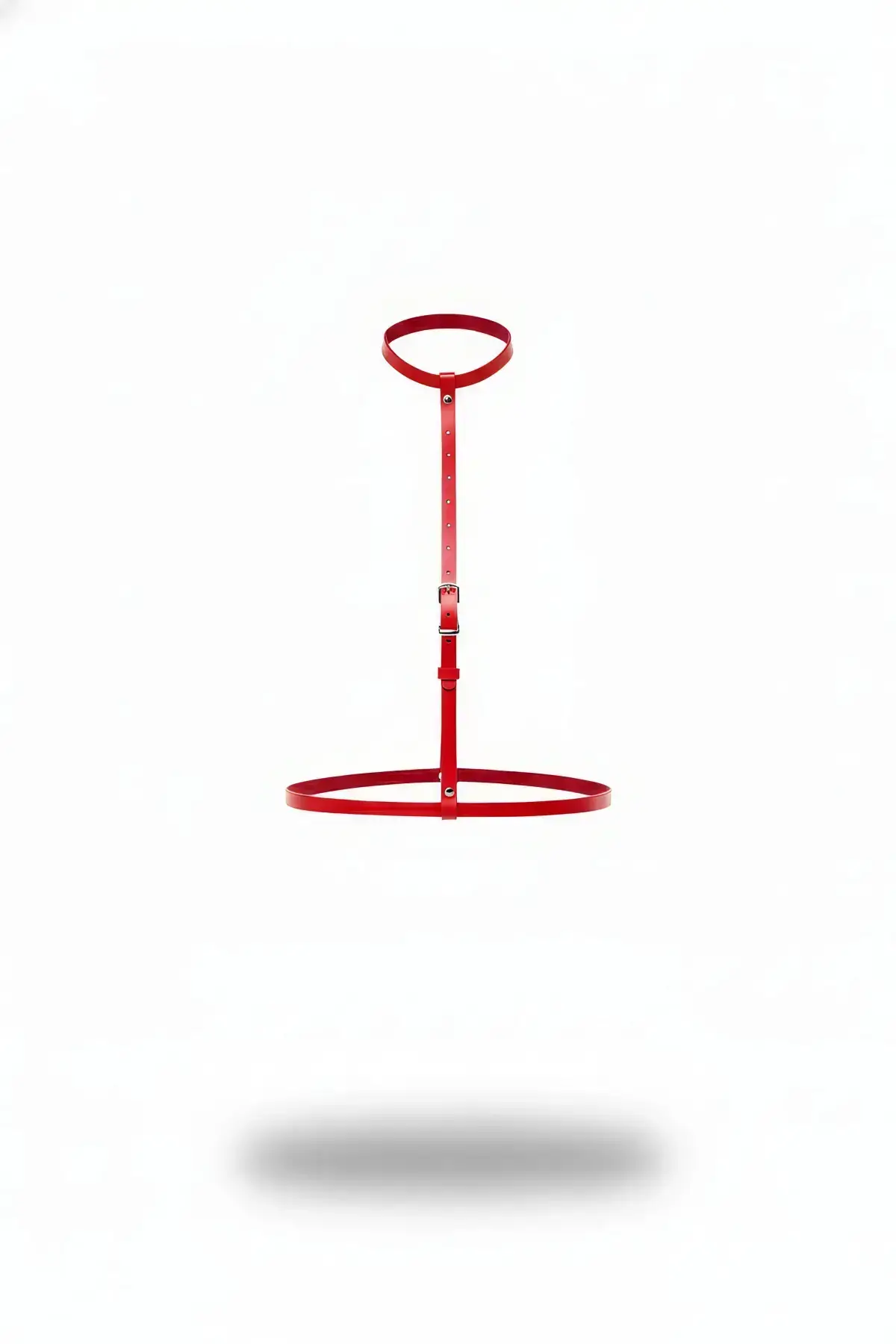 Red Women's Belt, Thin Leather Buckle Body Accessory - SH188