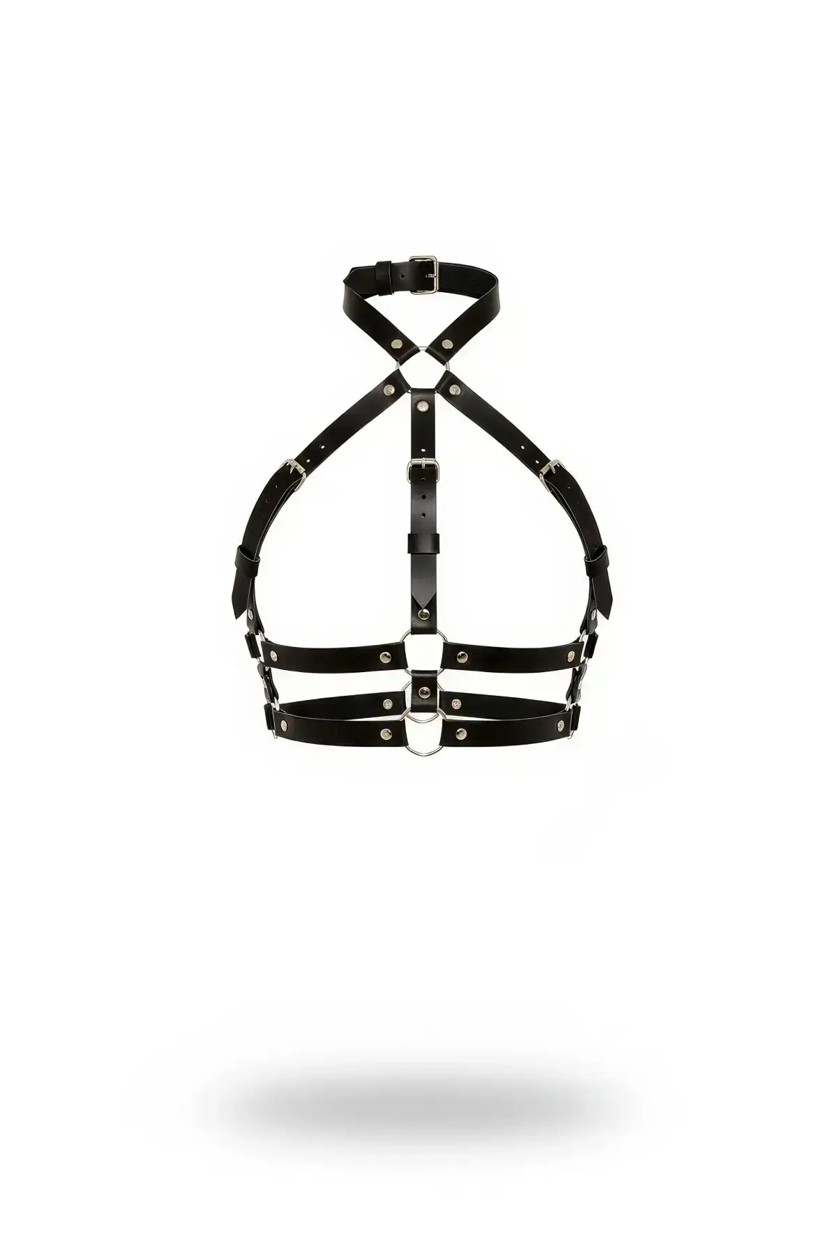Black Women's Belt with Cross Buckle Body Accessory - SH218