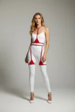 Red Harness Set Leather Adjustable Full Body Set - SH226 - Image 3