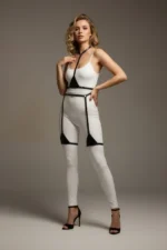 Black Harness Set Adjustable Faux Leather Body Accessory - SH226 - Image 2