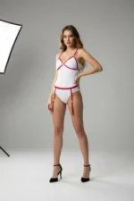 Red Harness Set with Ring Detail Body Belt - SH228
