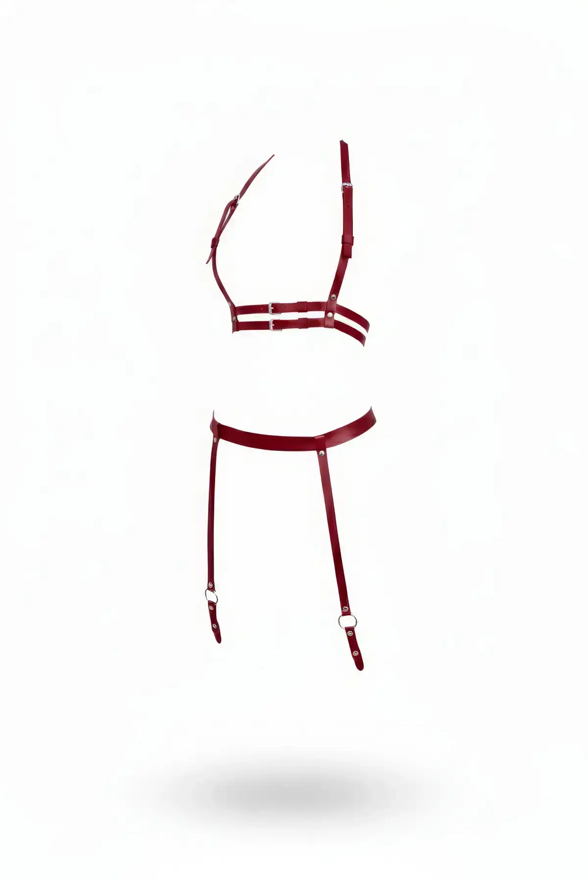 Harness Set with Leather Straps and Adjustable Garters - SH232