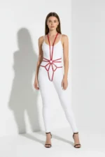 Kırmızı Deri Halka Detaylı Body Harness Vücut Aksesuarı SH339 - Image 4