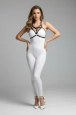 Black Chest Harness with Leather Details and Multiple Straps - SH352 - Image 2