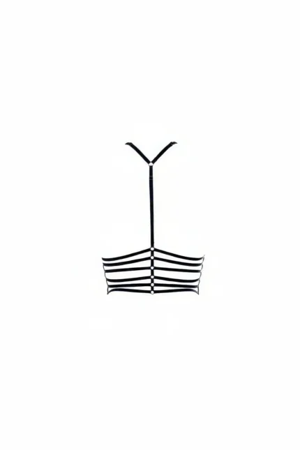 Black Women's Belt Multi-Band Corset-Style Body Accessory - SH367