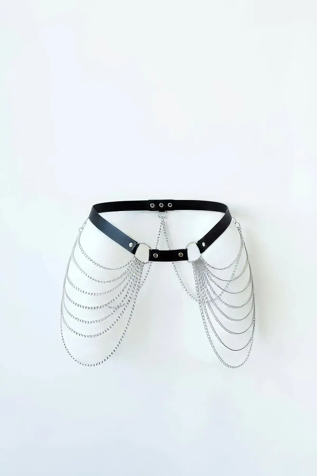 Black Women's Belt Multilayer Body Chain - SH391