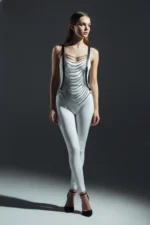 Black Women's Belt with Layered Chain Detail Body Accessory - SH399 - Image 2