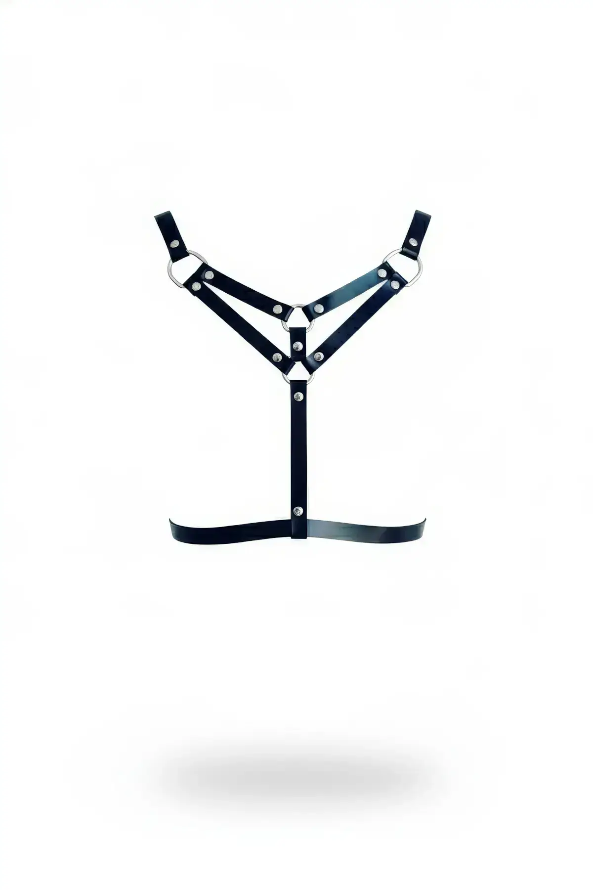 Black Women's Belt Multi-Strap Faux Leather Body Accessory - SH409