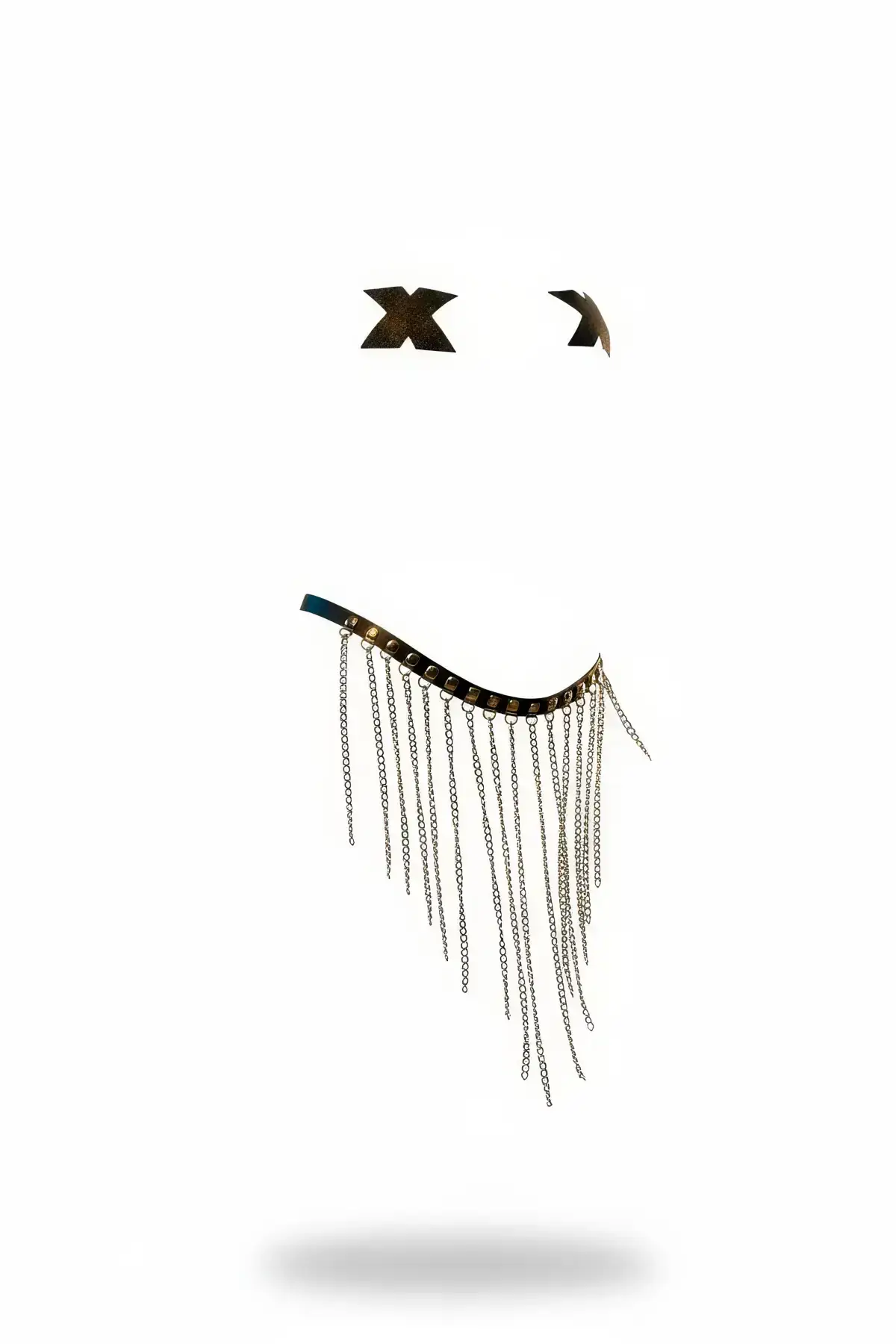 134594.webp Siyah Zımba ve Zincir Detaylı Deri Etek SH469 - Image 1