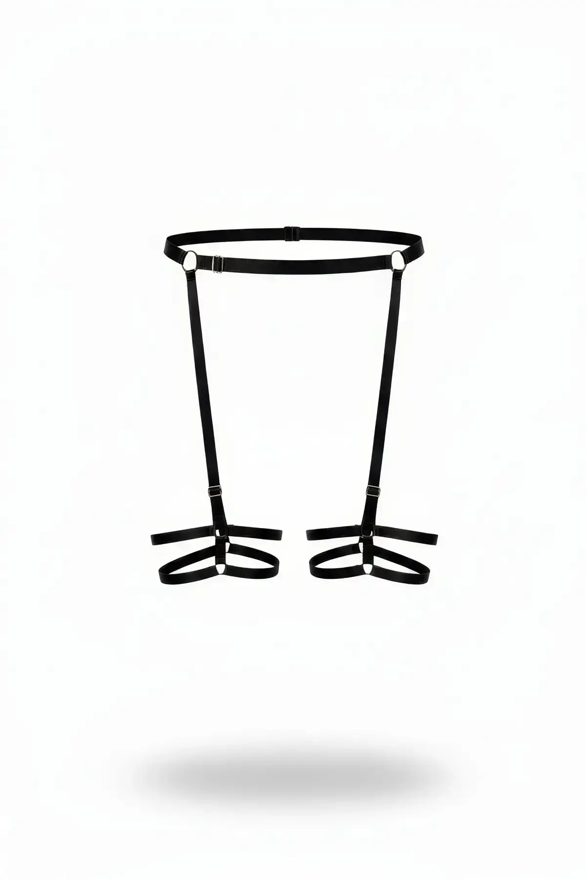 Black Garter Harness with Adjustable Leg Straps - SH591