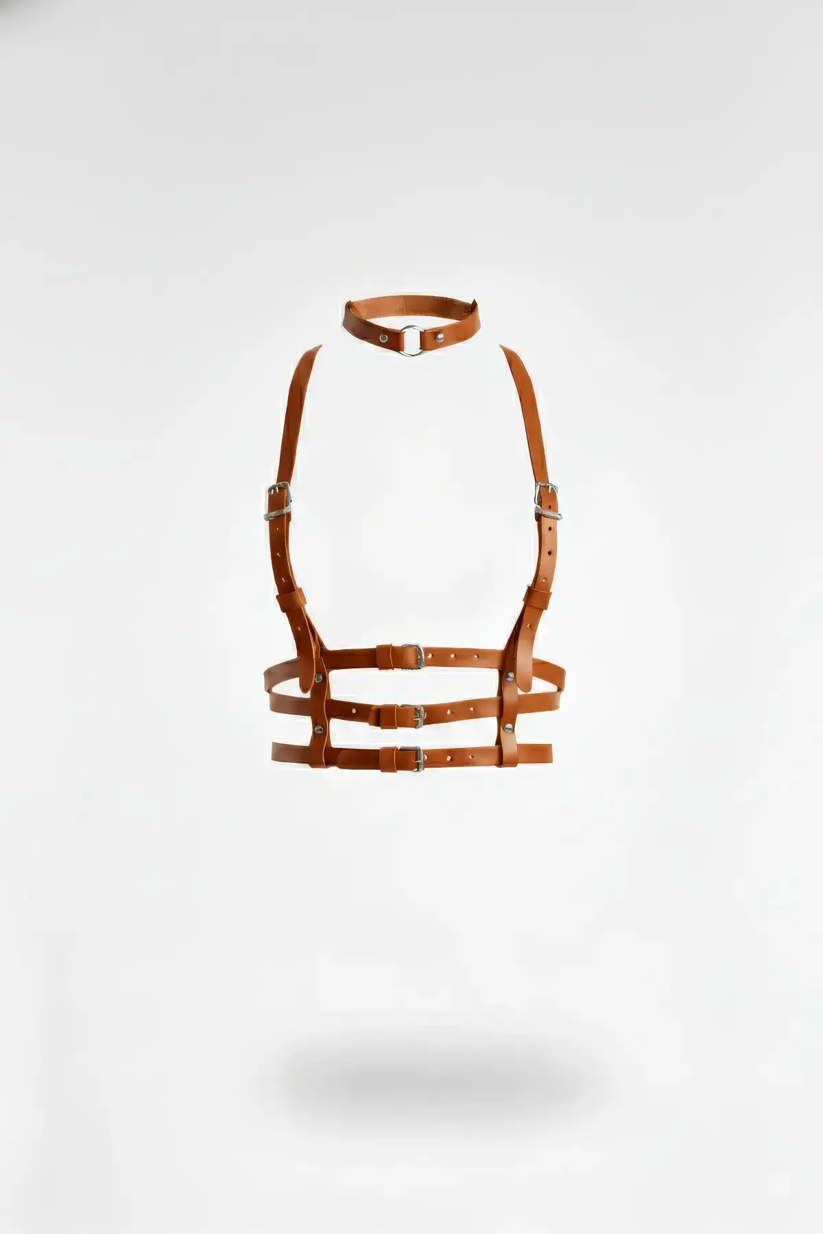 Women's Leather Belt with Multiple Straps Body Accessory - SH615