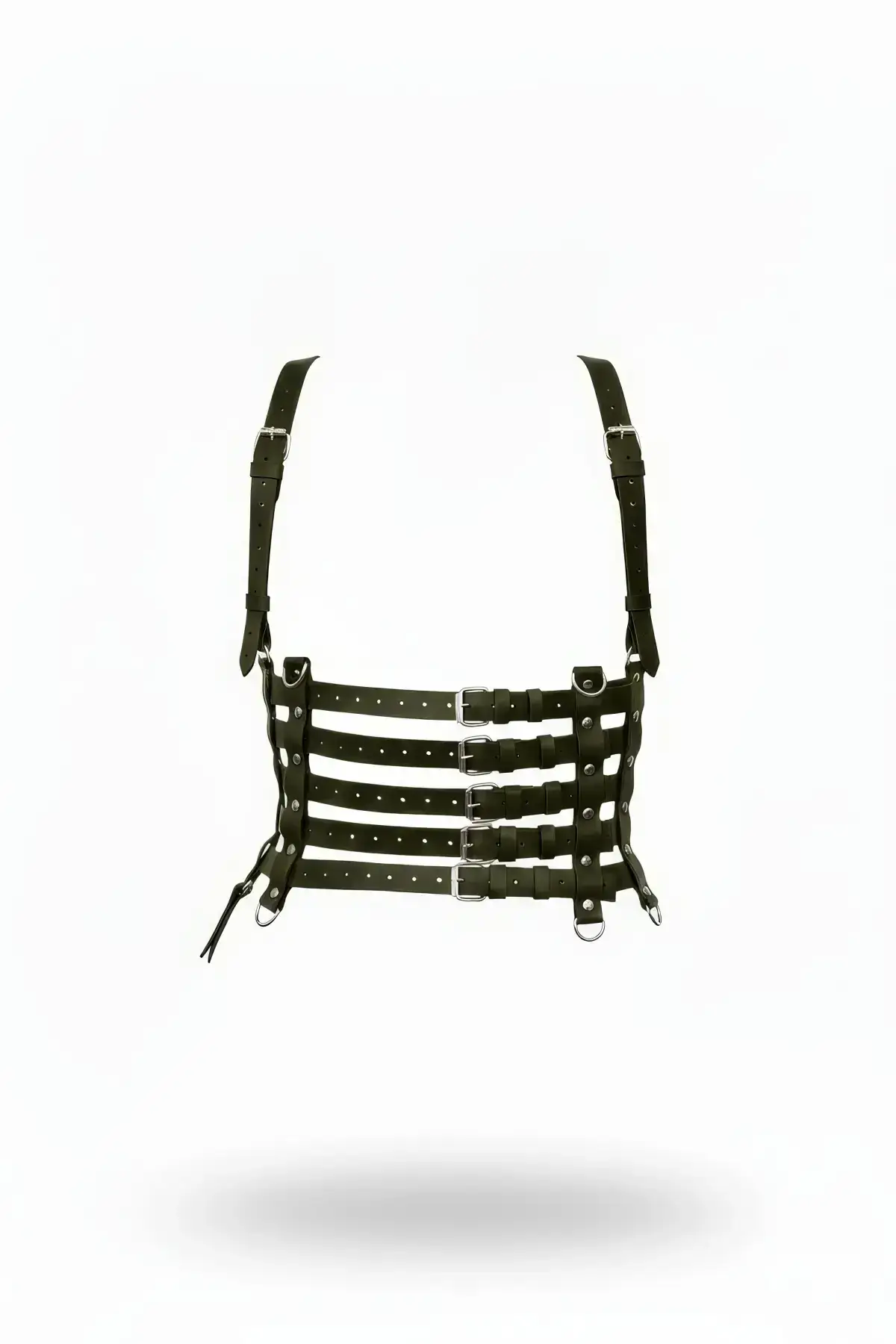 Black Women's Belt Multi-Band Corset-Style Body Accessory - SH630