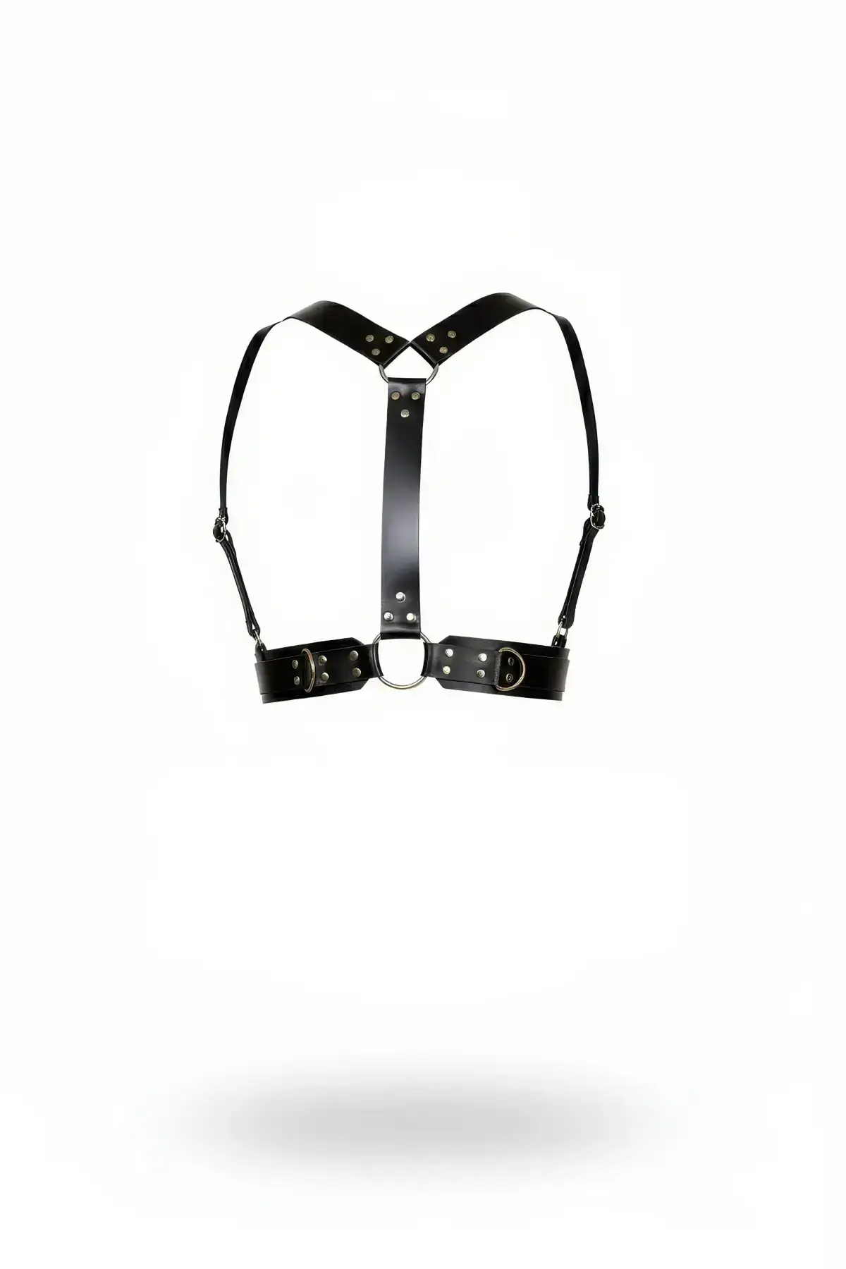 Black Women's Belt with Leather Shoulder Detail Body Accessory - SH631