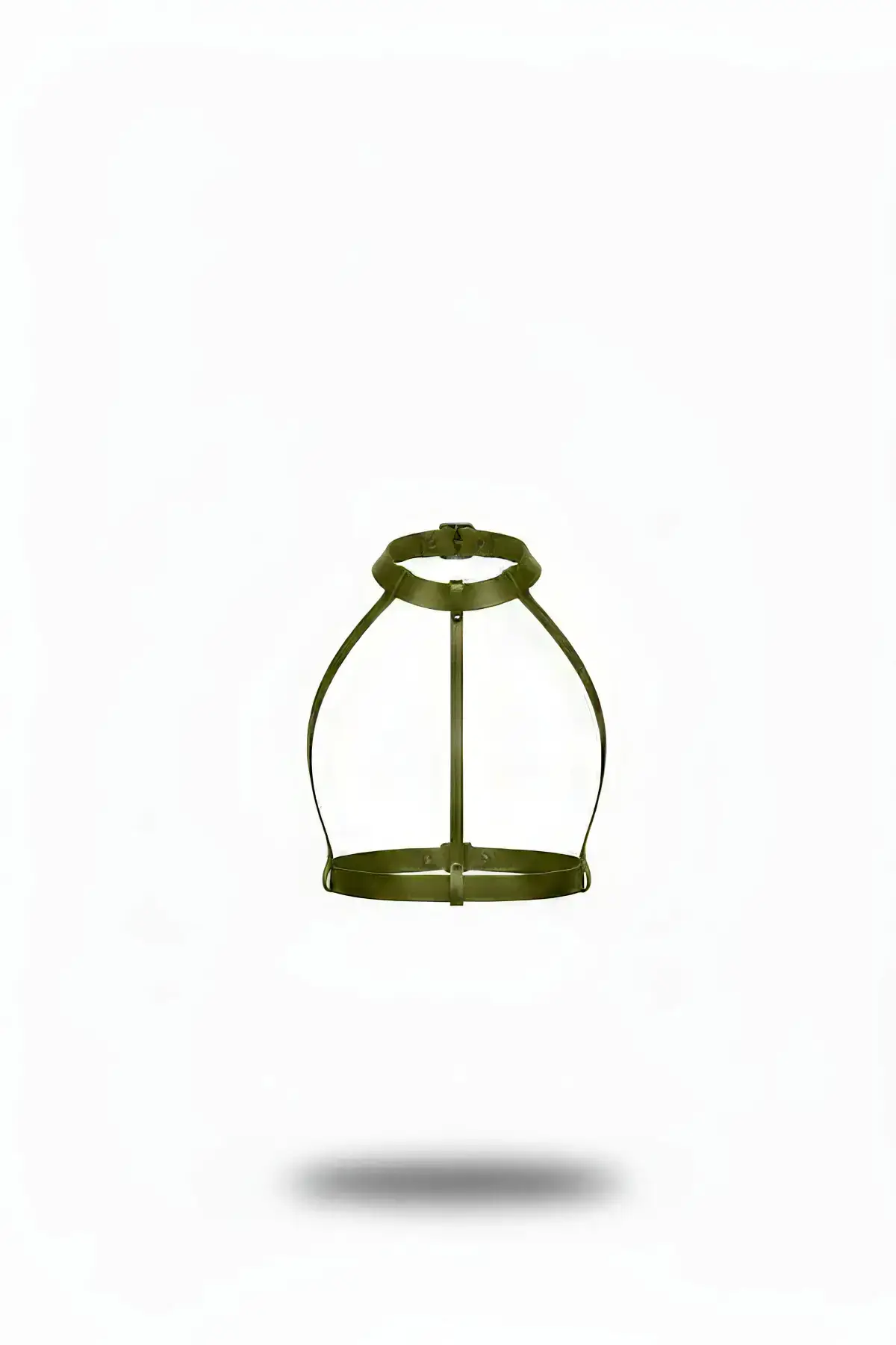 Khaki Women's Belt with Neck Detail and Thin Strap Body Accessory - SH653