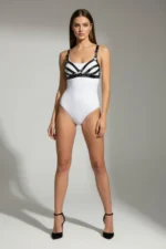 Black Leather Chest Harness with Multi-Strap and Stud Details - SH733 - Image 3