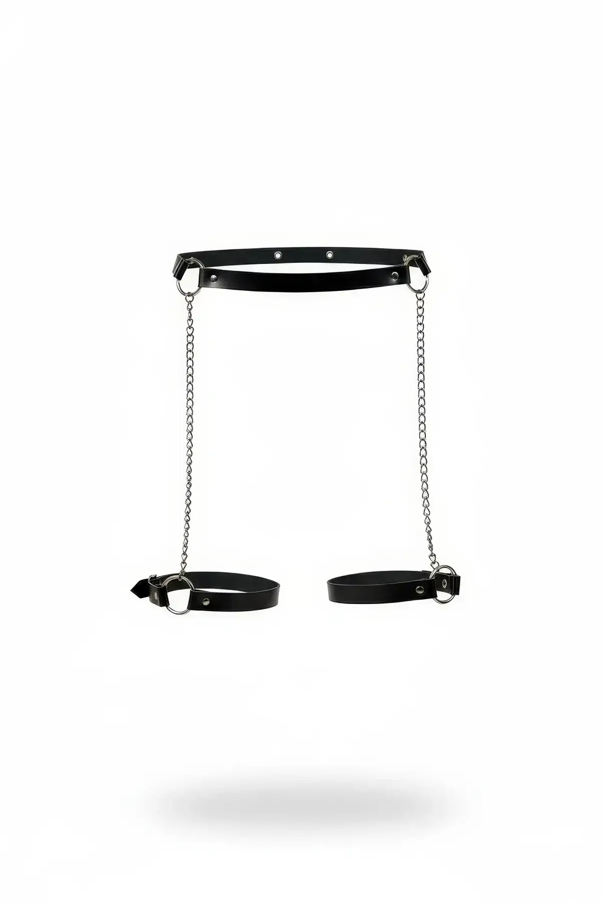 Black Garter Harness with Chain Detail Leg Accessory - SH775