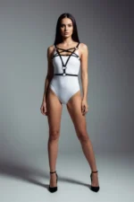 Black Women's Belt with Body Ring Detail Leather Accessory - SH821 - Image 4