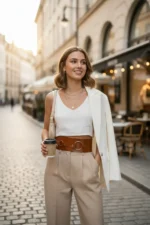 Women's Belt with Thick Loop Buckle, High Waist - SH920 - Image 5