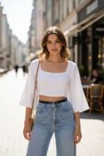 Black Women's Belt with Multi-Layer Chain Detail - SH922 - Image 3