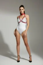 Red Women's Belt with Chain Detail Body Accessory - SH945 - Image 3