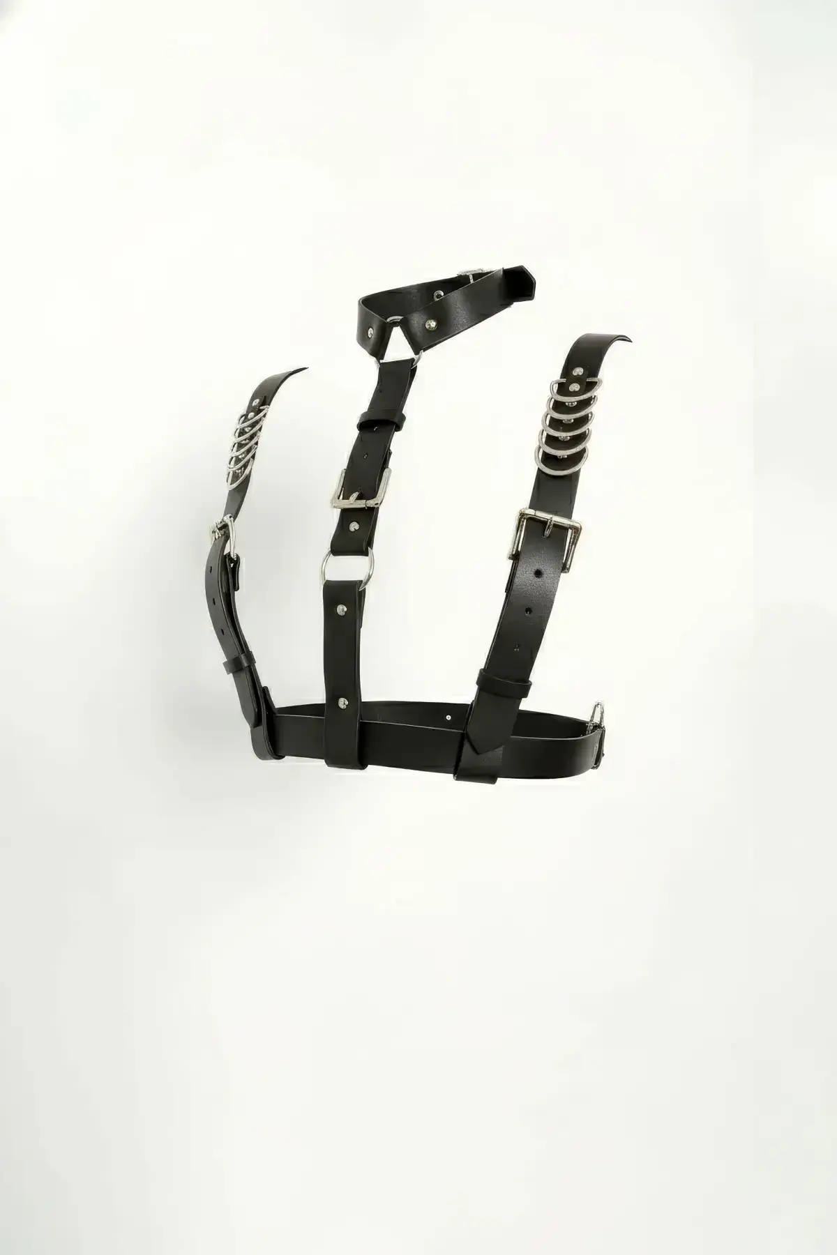 Black Women's Belt with Chain Detail Body Accessory - SH969