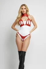 Harness Set Leather Buckle High Collar Body Accessory - SH1089 - Image 3