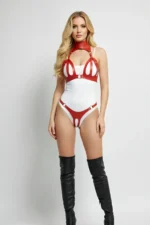 Harness Set Leather Buckle High Collar Body Accessory - SH1089 - Image 5