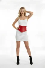 Red Women's Wide Belt Corset Waist Accessory - SH1112 - Image 2