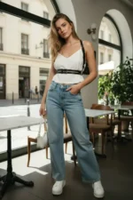 Black Women's Belt with Shoulder Detail and Double Buckle Body Accessory - SH1113 - Image 2