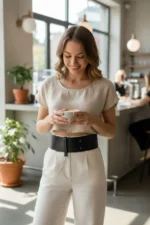 Black Women's Belt Thick Waist Corset Accessory - SH1117 - Image 2