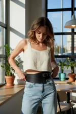 Black Women's Belt Thick Corset Waist Accessory - SH1128 - Image 3